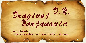 Dragivoj Marjanović vizit kartica